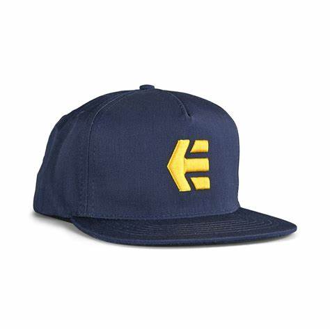 ETNIES ICON NAVY YELLOW  SNAPBACK CAP HAT