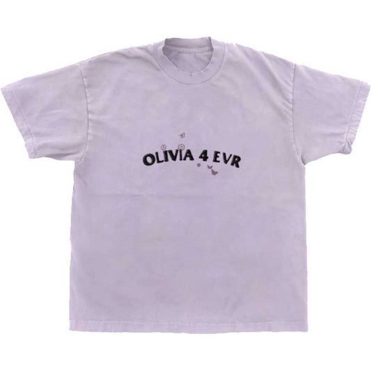Olivia Rodrigo Unisex T-Shirt: Olivia 4 Evr Brutal (Purple) (Ex-Tour)