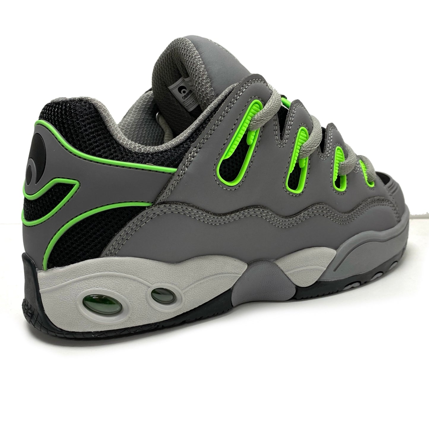 OSIRIS SHOES D3 OG BLACK GREY LIME TRAINERS