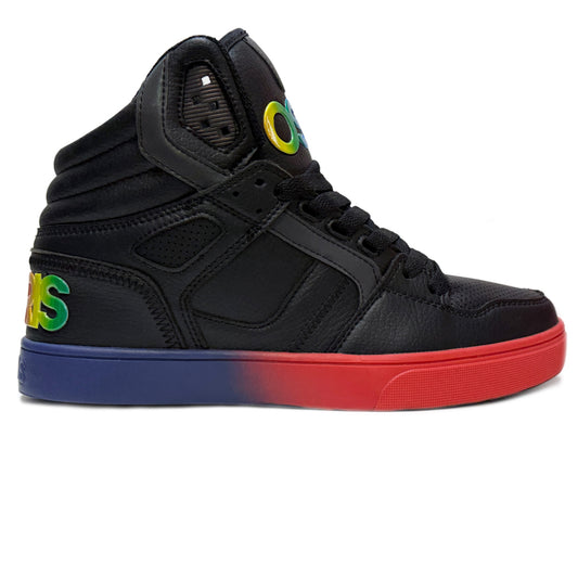 OSIRIS SHOES CLONE BLACK BLACK MULTI LADIES TRAINERS