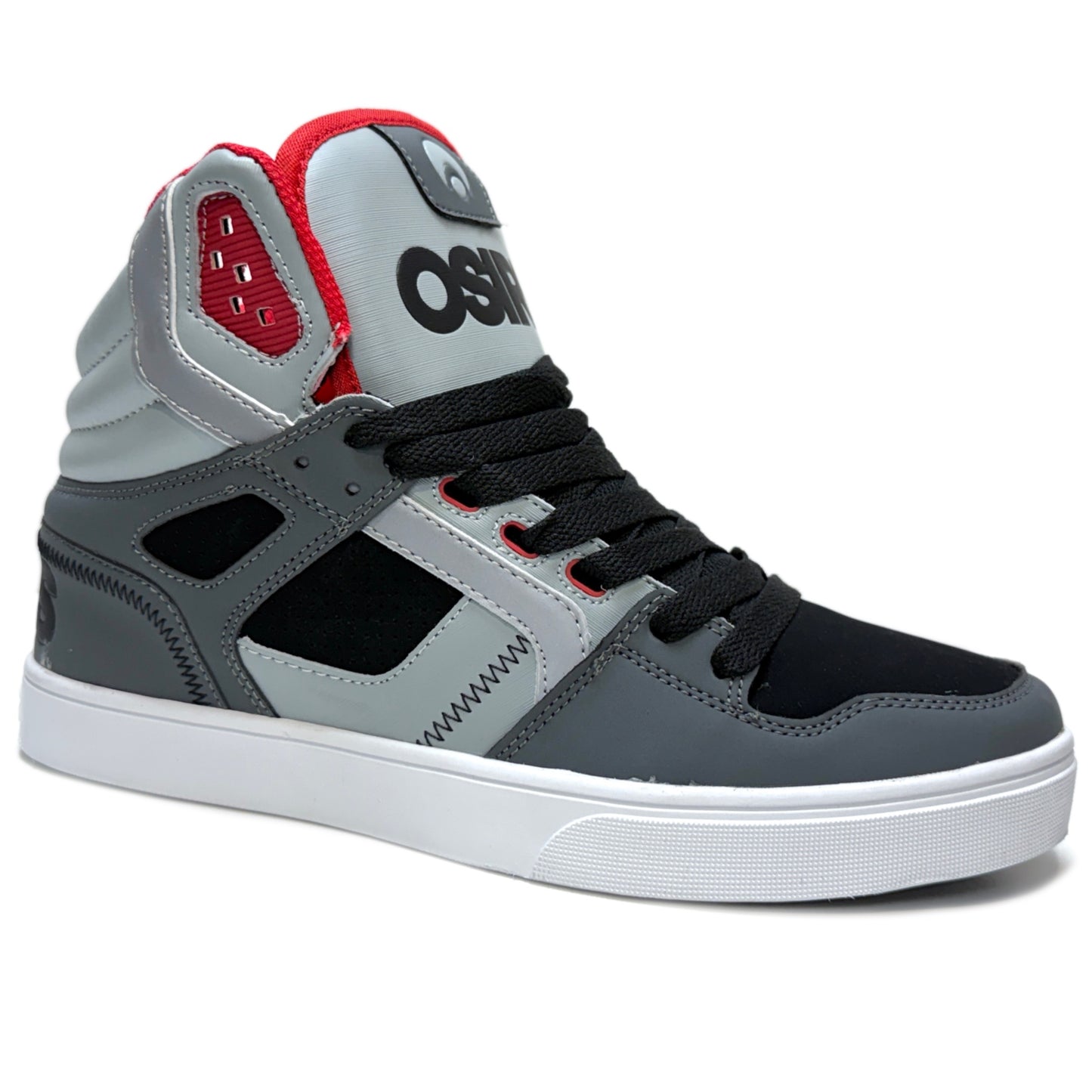 OSIRIS SHOES CLONE BLACK GREY RED TRAINERS