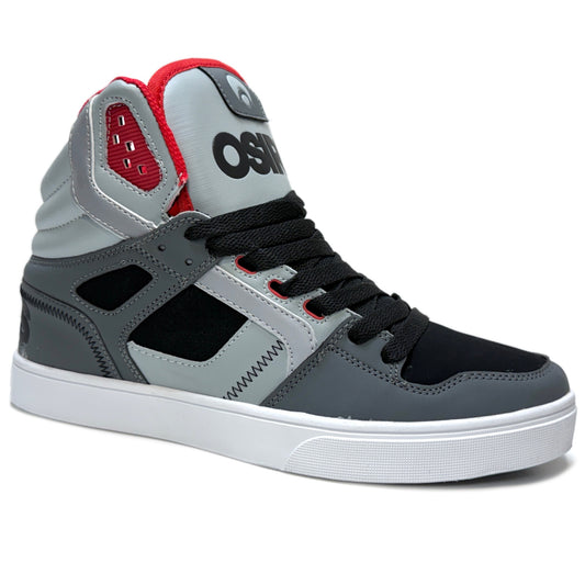 OSIRIS SHOES CLONE BLACK GREY RED TRAINERS