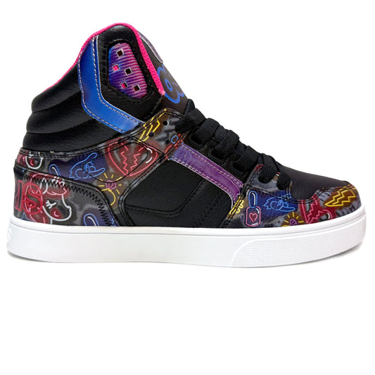 OSIRIS SHOES CLONE BLACK PINK NEON TRAINERS