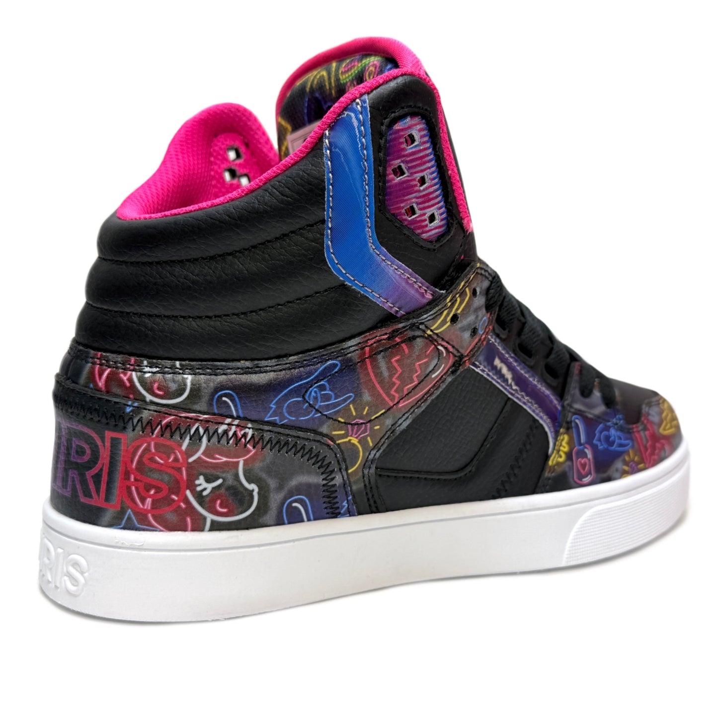 OSIRIS SHOES CLONE BLACK PINK NEON TRAINERS