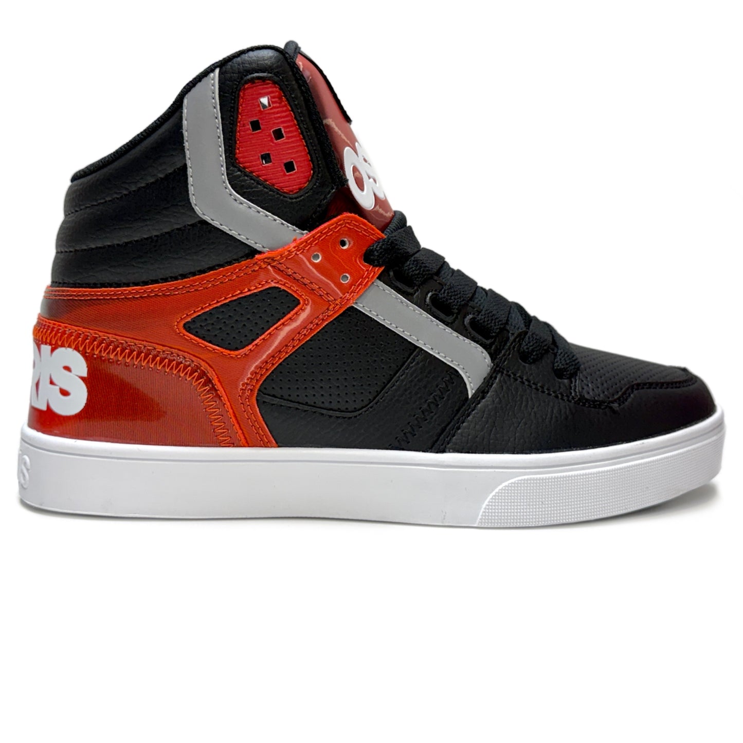 OSIRIS SHOES CLONE BLACK RED HOLO TRAINERS