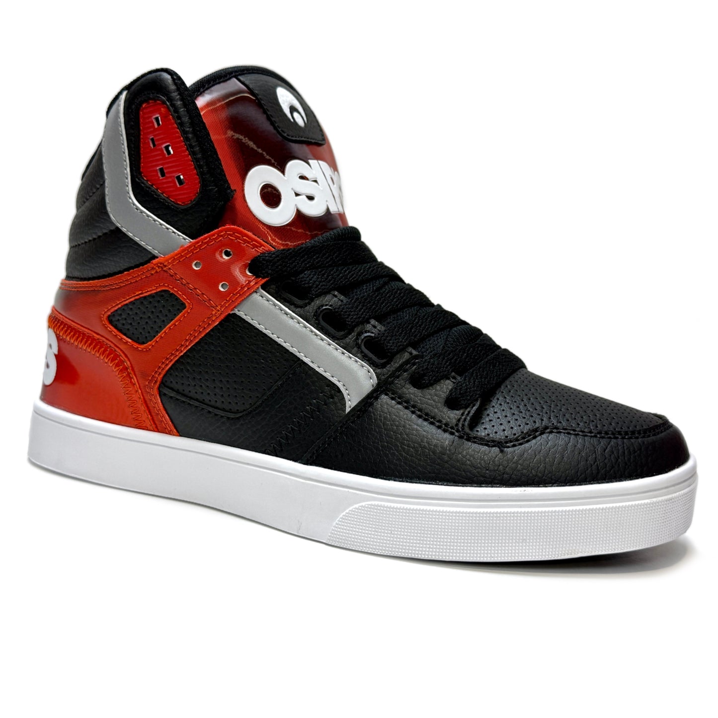 OSIRIS SHOES CLONE BLACK RED HOLO TRAINERS