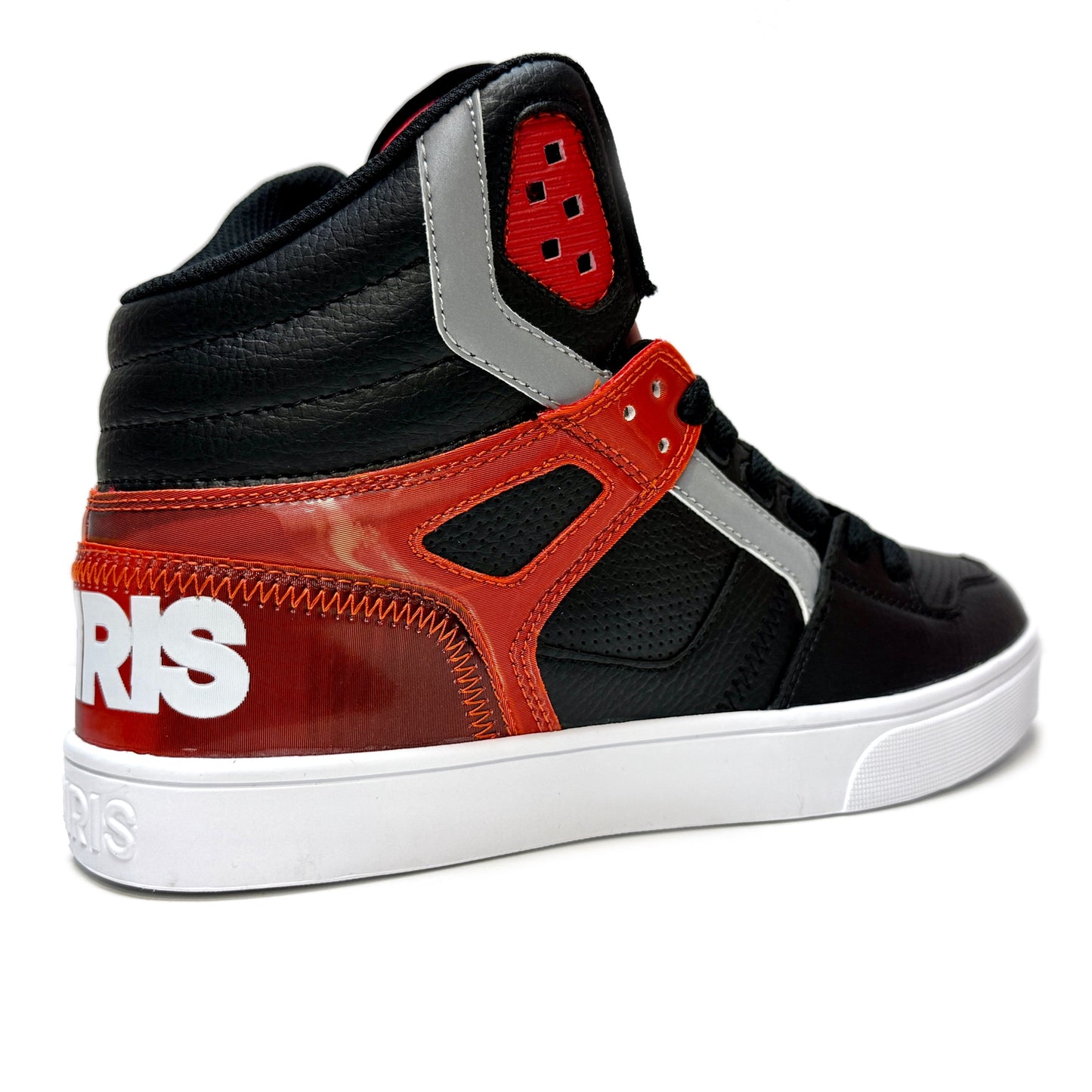 OSIRIS SHOES CLONE BLACK RED HOLO TRAINERS