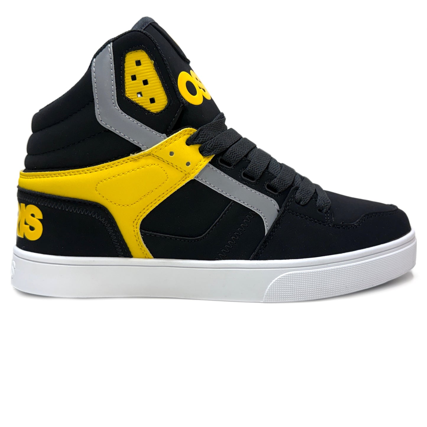 OSIRIS SHOES CLONE BLACK YELLOW WHITE TRAINERS
