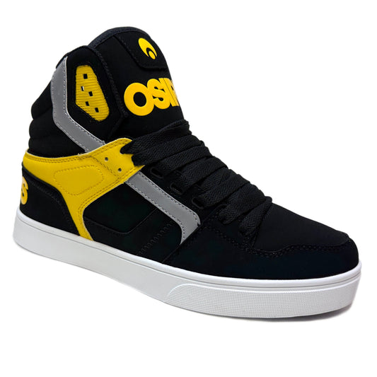 OSIRIS SHOES CLONE BLACK YELLOW WHITE TRAINERS