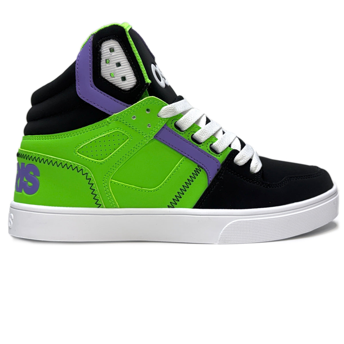OSIRIS SHOES CLONE LIME BLACK PURPLE TRAINERS