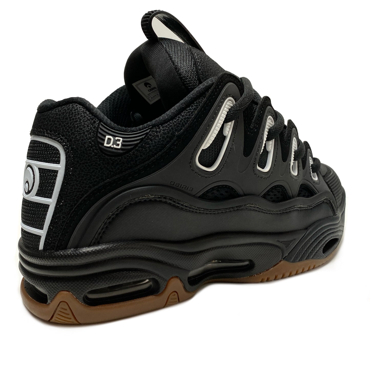 OSIRIS SHOES D3 2001 BLACK GUM TRAINERS