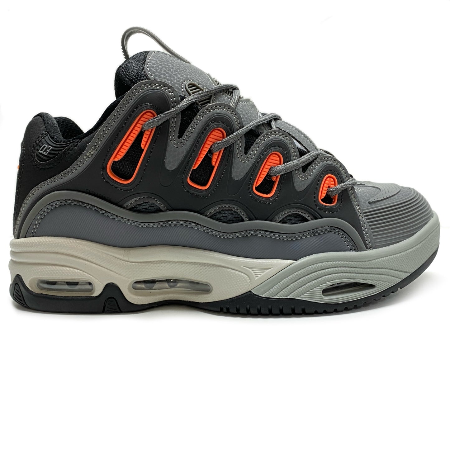 OSIRIS SHOES D3 2001 CHARCOAL ORANGE BLACK TRAINERS