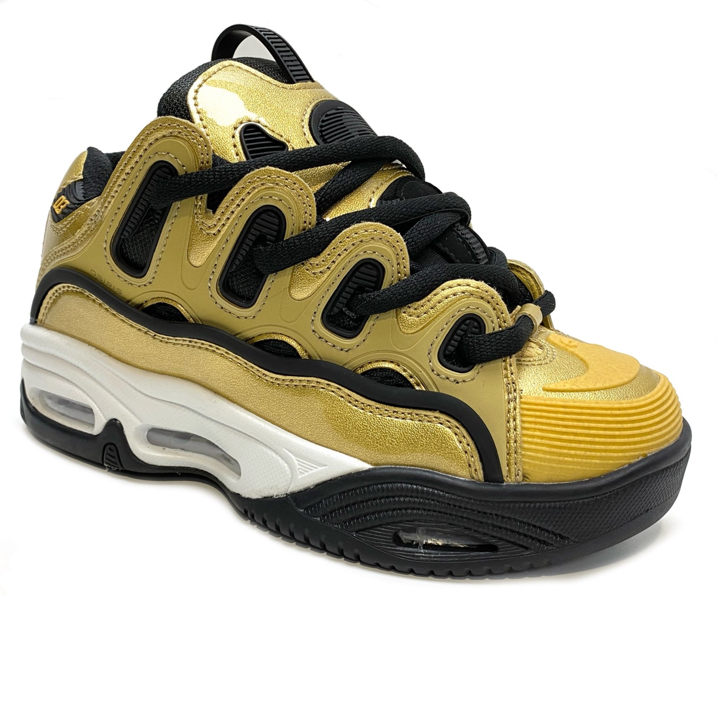 OSIRIS SHOES D3 2001 GOLD BLACK WHITE TRAINERS