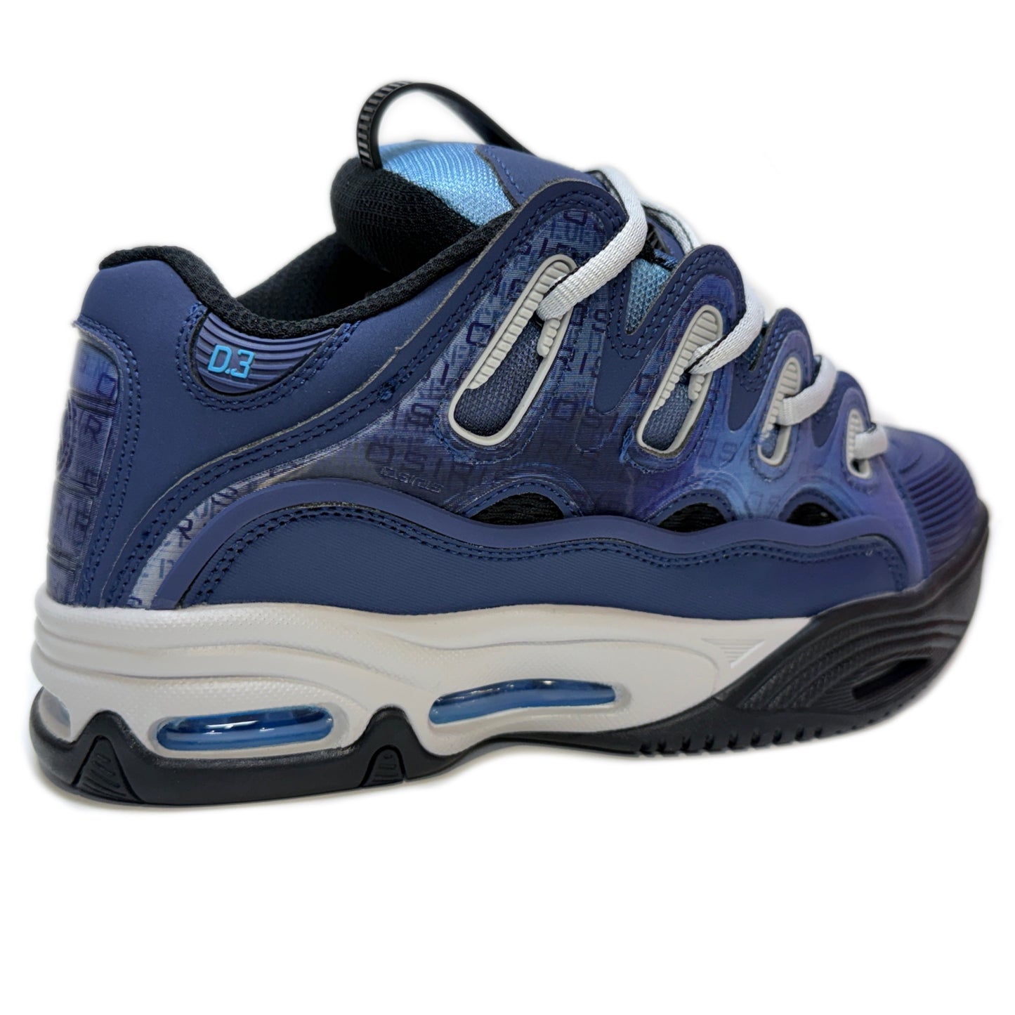 OSIRIS SHOES D3 2001 NAVY GREY BLUE TRAINERS