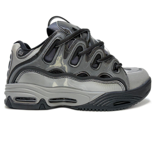 OSIRIS SHOES D3 2001 SILVER BLACK HOLO TRAINERS