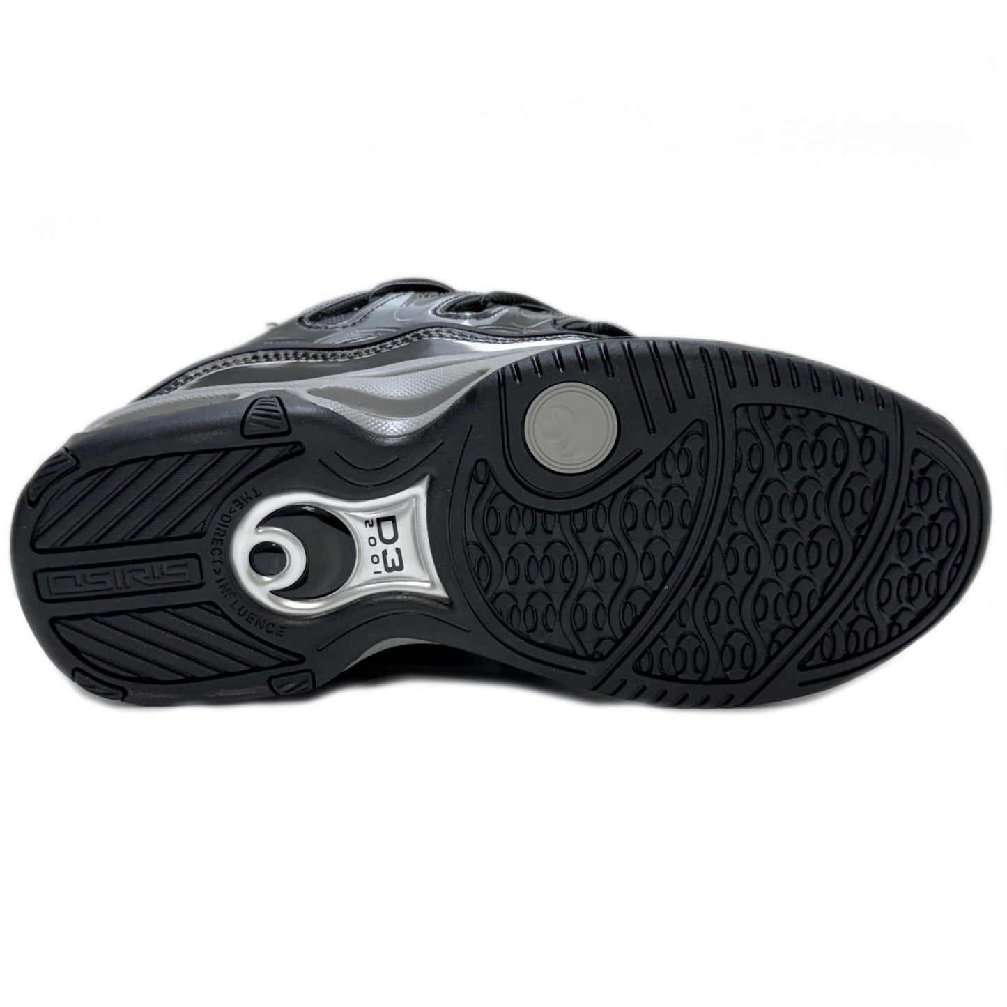 OSIRIS SHOES D3 2001 SILVER BLACK HOLO TRAINERS