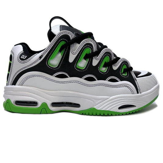 OSIRIS SHOES D3 2001 WHITE BLACK GREEN TRAINERS
