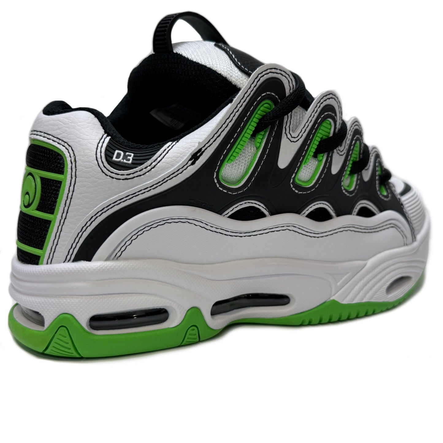 OSIRIS SHOES D3 2001 WHITE BLACK GREEN TRAINERS