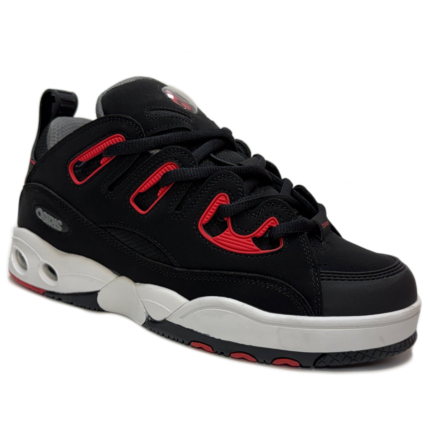 OSIRIS SHOES D3 E BLACK CHARCOAL RED TRAINERS