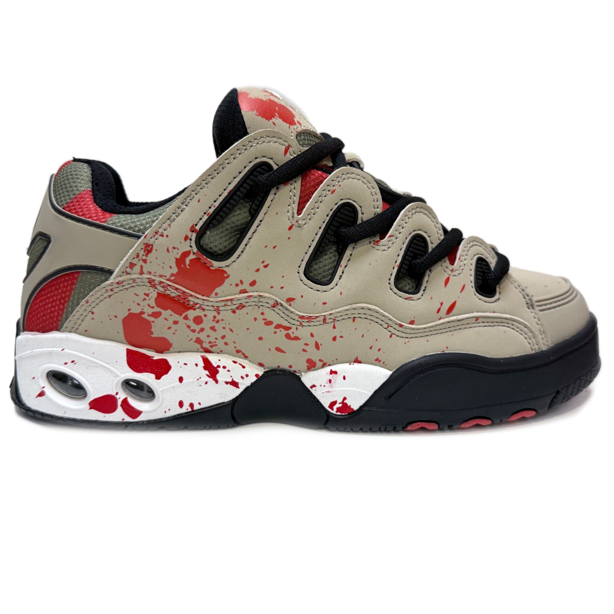 OSIRIS SHOES D3 OG TAUPE OLIVE DRIPS TRAINERS – Rageclothingstore