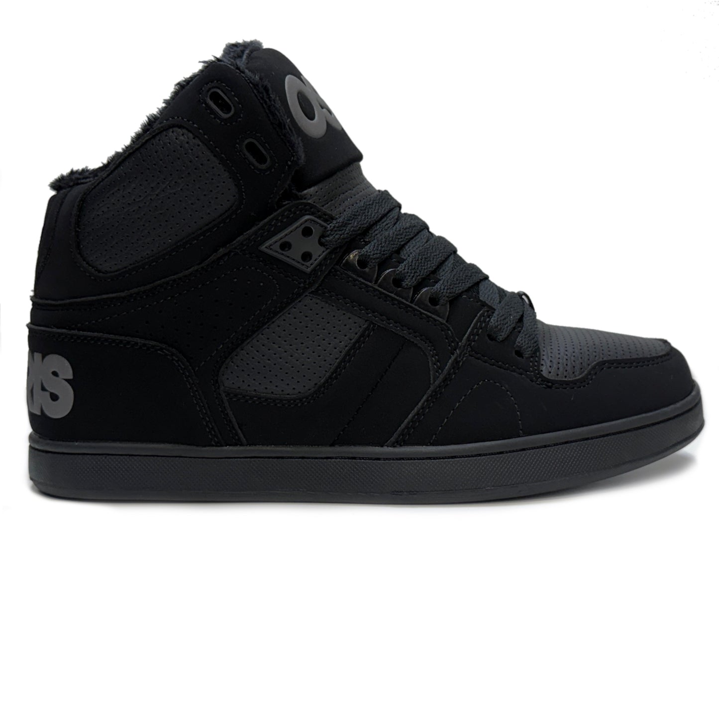 OSIRIS SHOES NYC 83 CLK BLACK BLACK SHEARLING TRAINERS