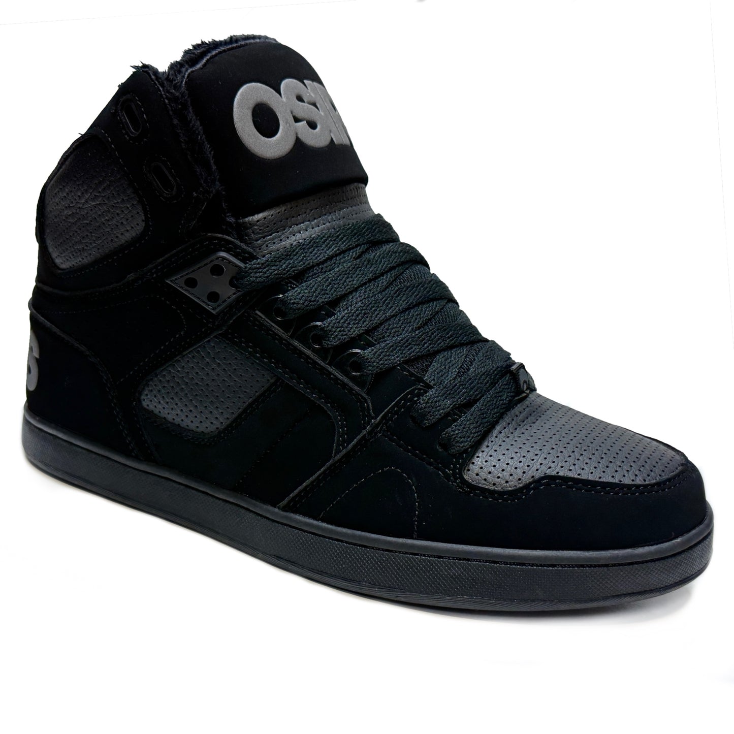 OSIRIS SHOES NYC 83 CLK BLACK BLACK SHEARLING TRAINERS