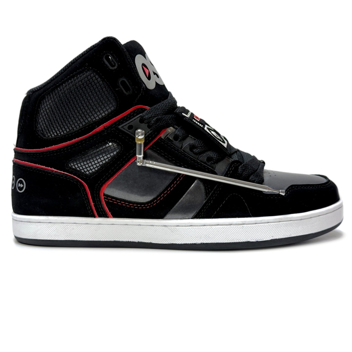OSIRIS SHOES NYC 83 CLK BLACK RED BOOMBOX TRAINERS