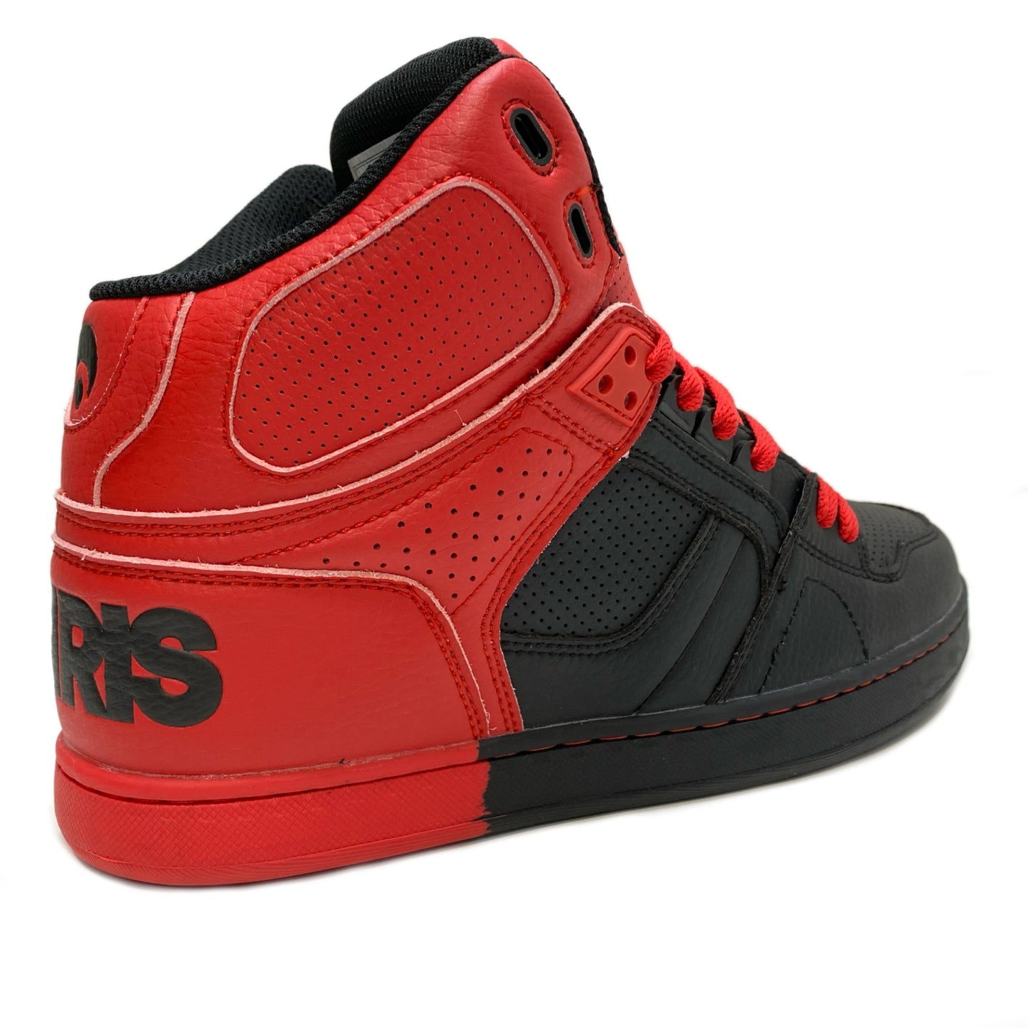 OSIRIS SHOES NYC 83 CLK BLACK RED DIP TRAINERS