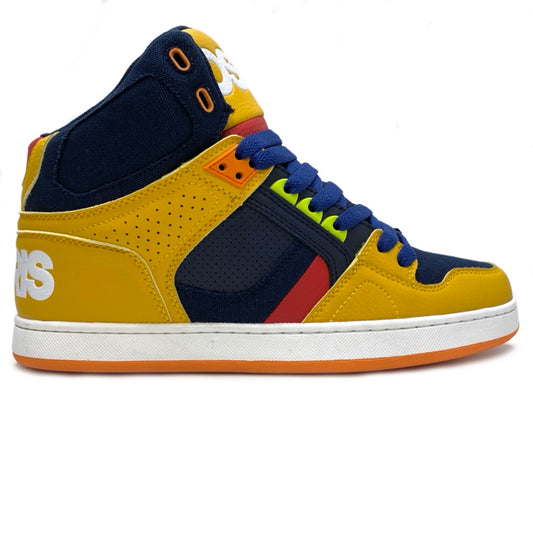 OSIRIS SHOES NYC 83 CLK TAN YELLOW NAVY RED TRAINERS