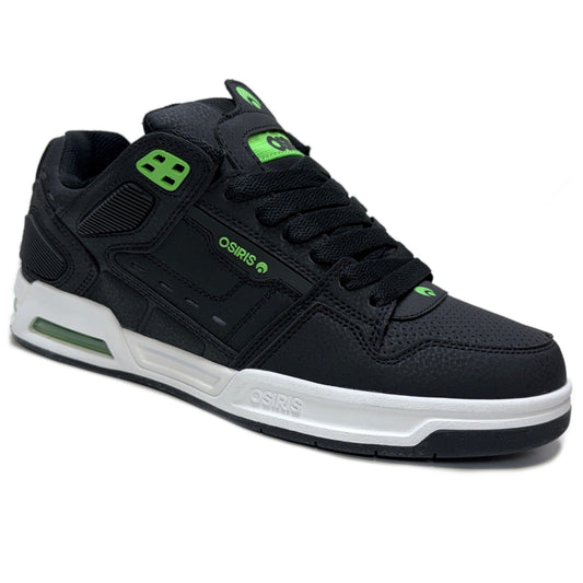 OSIRIS SHOES PERIL BLACK BLACK GREEN TRAINERS