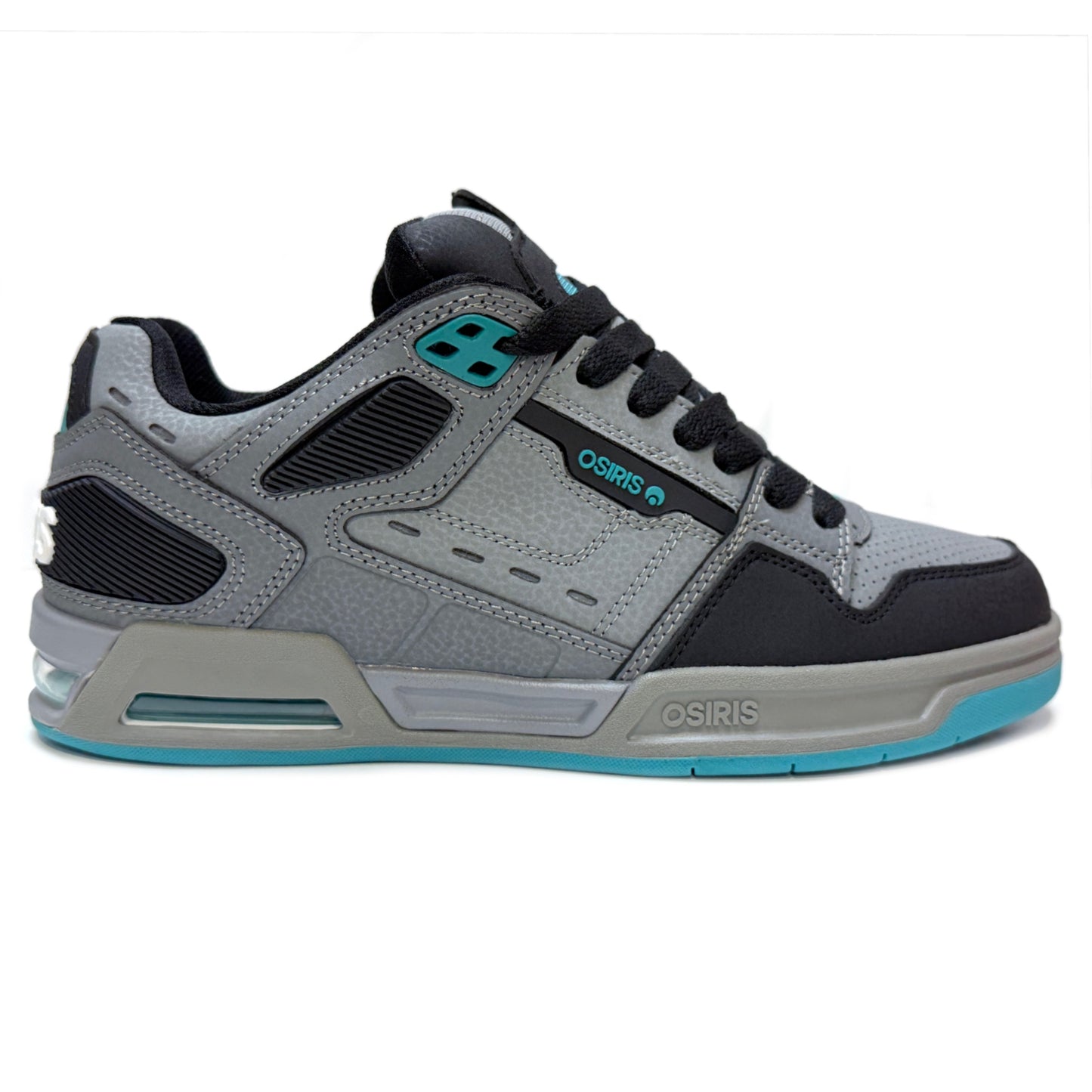 OSIRIS SHOES PERIL BLACK GREY TEAL TRAINERS