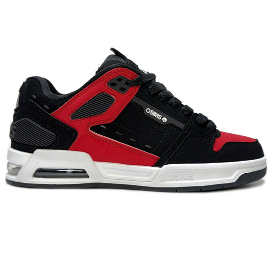 OSIRIS SHOES PERIL BLACK WHITE RED TRAINERS