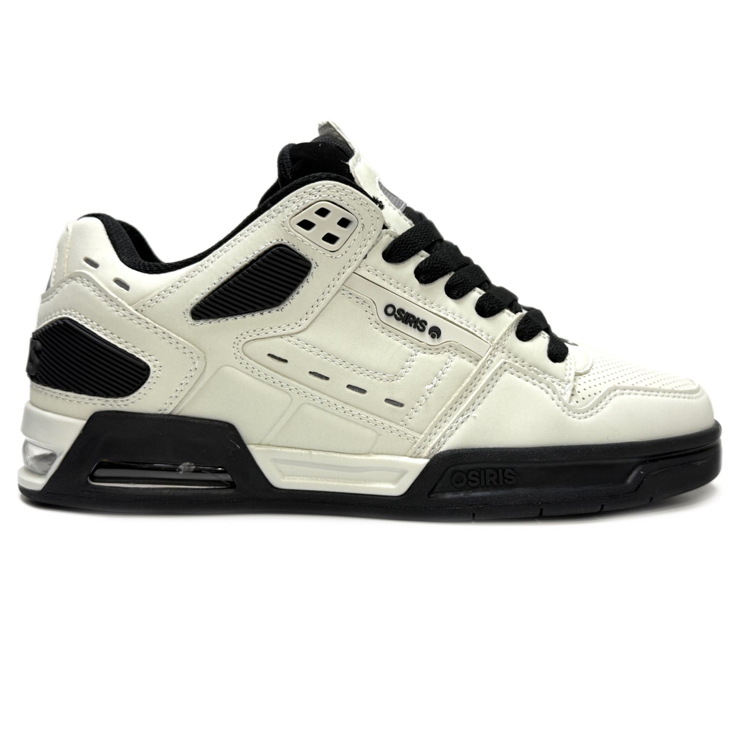 OSIRIS SHOES PERIL EGGSHELL WHITE BLACK TRAINERS