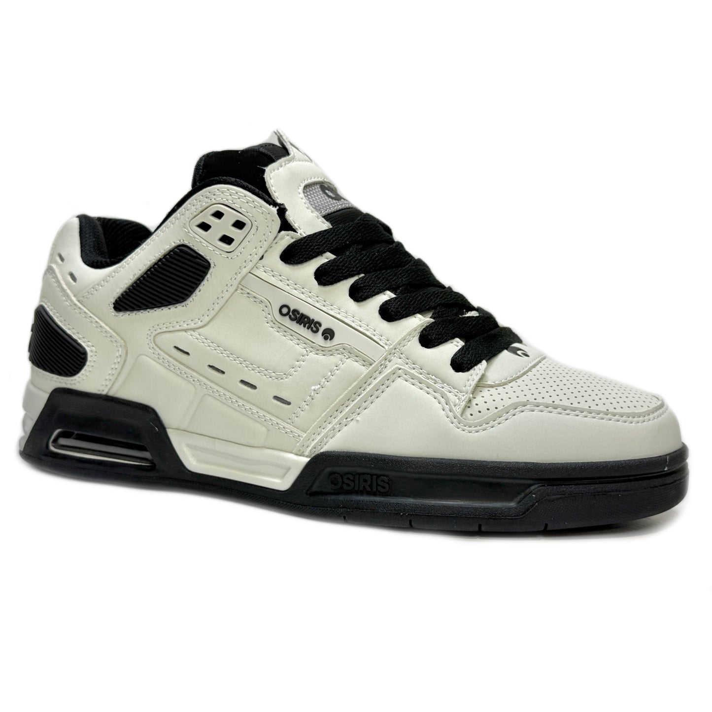 OSIRIS SHOES PERIL EGGSHELL WHITE BLACK TRAINERS