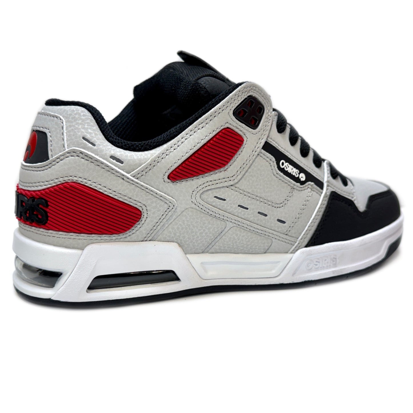 OSIRIS SHOES PERIL GREY BLACK RED TRAINERS