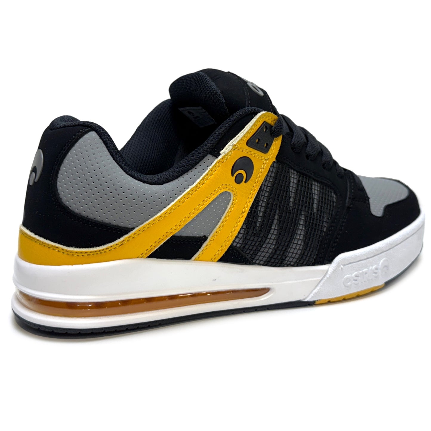 OSIRIS SHOES PIXEL BLACK CHARCOAL YELLOW TRAINERS