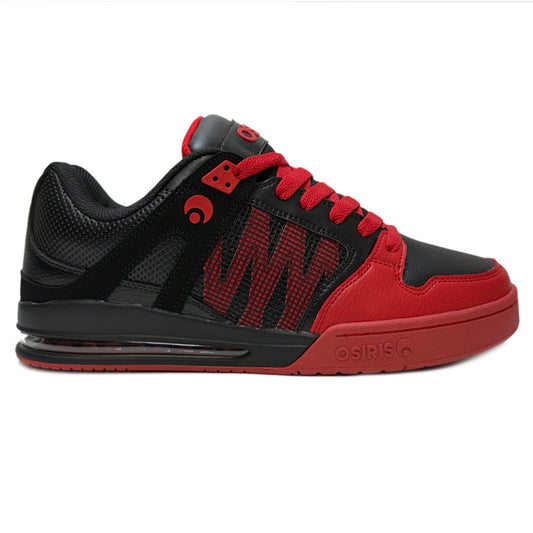 OSIRIS SHOES PIXEL BLACK RED BLACK TRAINERS