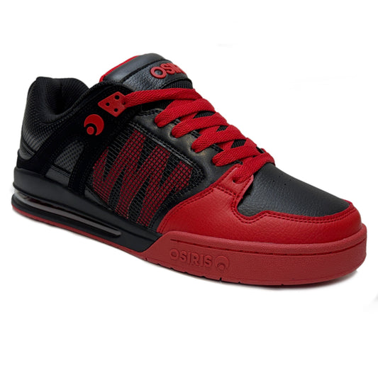 OSIRIS SHOES PIXEL BLACK RED BLACK TRAINERS