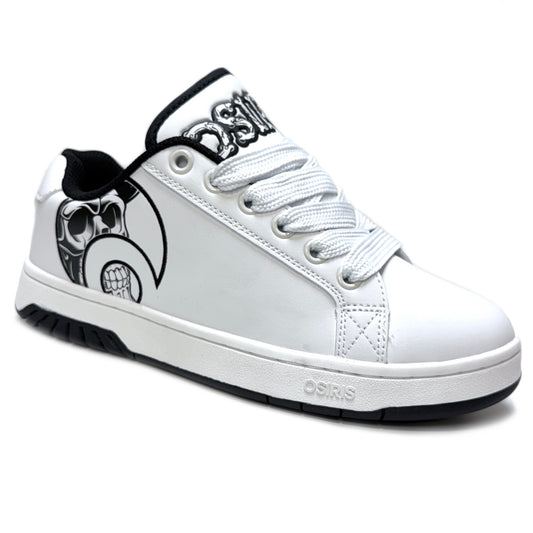 OSIRIS SHOES TROMA ALT WHITE BLACK SKULL TRAINERS