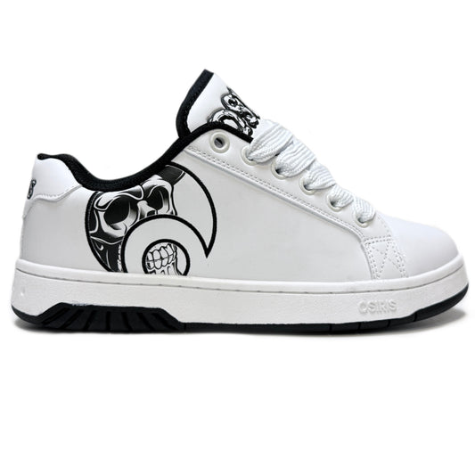 OSIRIS SHOES TROMA ALT WHITE BLACK SKULL TRAINERS