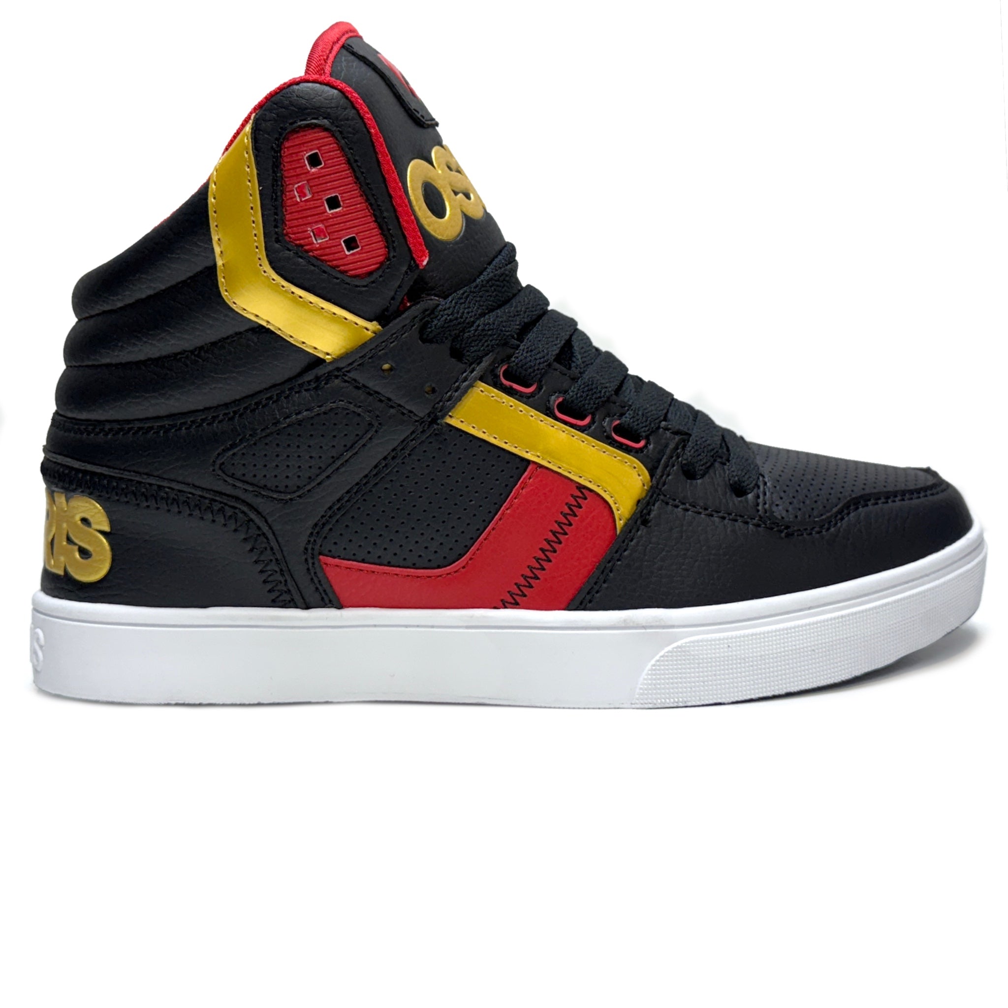 OSIRIS SHOES CLONE BLACK RED GOLD TRAINERS – Rageclothingstore