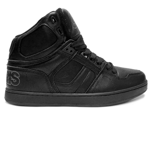OSIRIS SHOES NYC 83 CLK BLACK BLACK WRINKLE TRAINERS