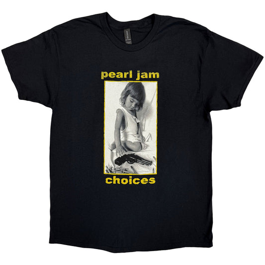 Pearl Jam Unisex T-Shirt: Choices (Black) (Back Print)
