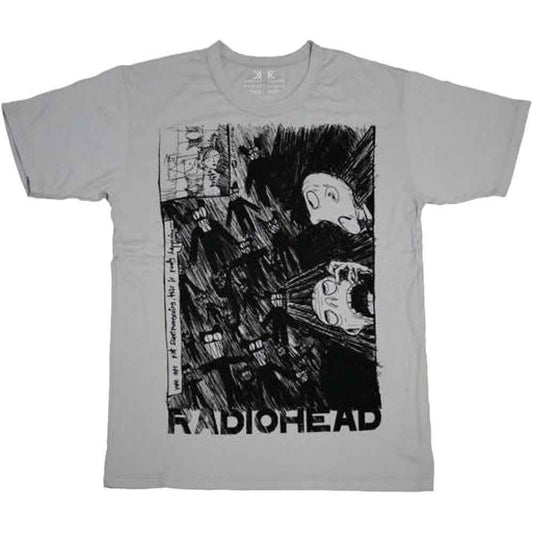 Radiohead Unisex T-Shirt: Scribble (Grey)