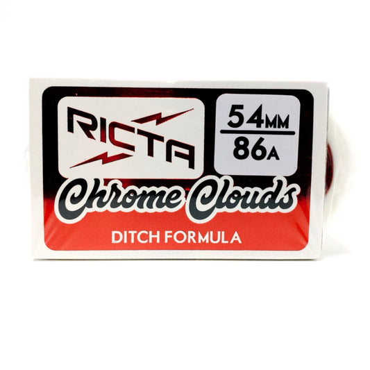 RICTA 54MM CHROME CLOUDS RED 86A SKATEBOARD WHEELS