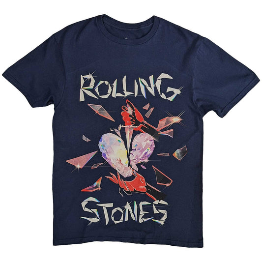 ROLLING STONES HACKNEY DIAMONDS HEART BLUE TSHIRT UNISEX