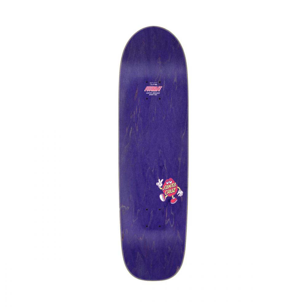 SANTA CRUZ TEAM DECK DOT DUDES FEELBASE ORANGE BLUE SKATEBOARD DECK (8.5")