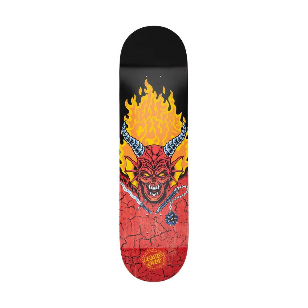 SANTA CRUZ DECK STRANGER THINGS HELFIRE CLUB RED BLACK 8.25
