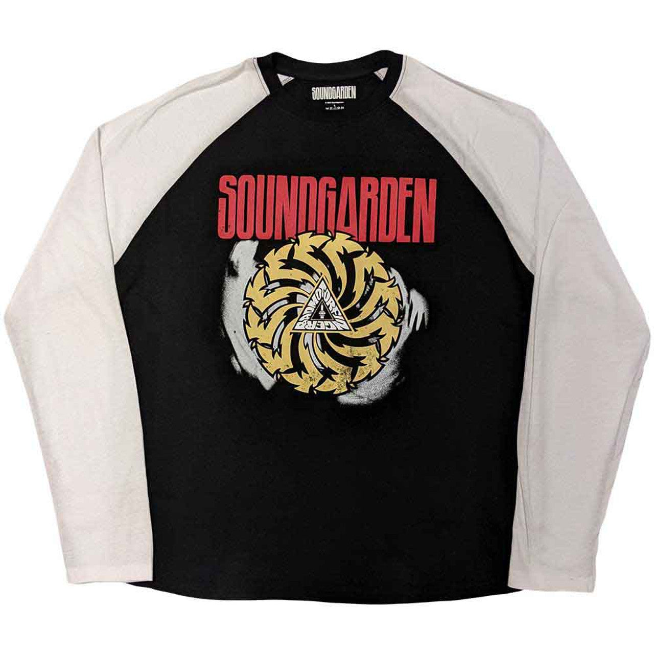 Soundgarden Unisex Raglan T-Shirt: Tour 2017 (Black & White) (Back Print)