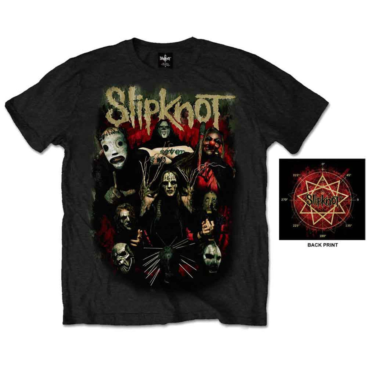 Slipknot Unisex T-Shirt: Come Play Dying (Black) (Back Print)
